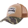 Casquette trucker avec visière camouflage, fermeture plastique "snapba