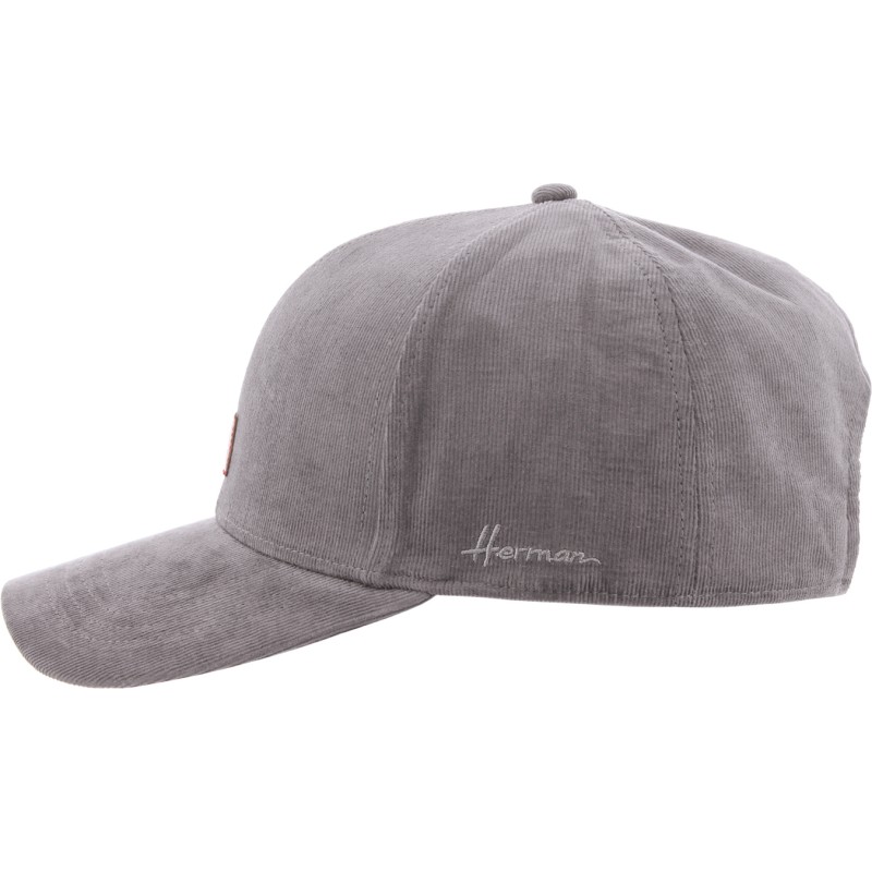 casquette baseball en velours gris herman