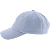 Plain color baseball cap with flower embroidery.