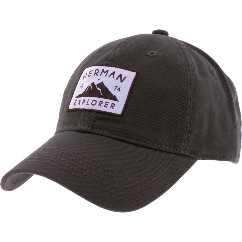 Casquette baseball de couleur unie avec patch Herman Explorer.