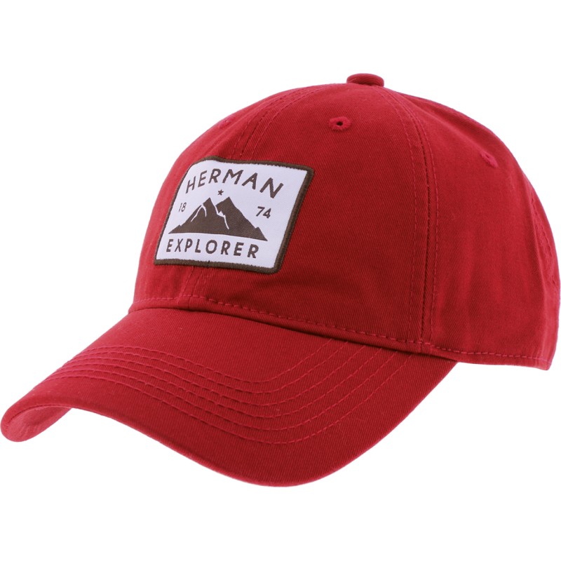 Casquette baseball de couleur unie avec patch Herman Explorer.