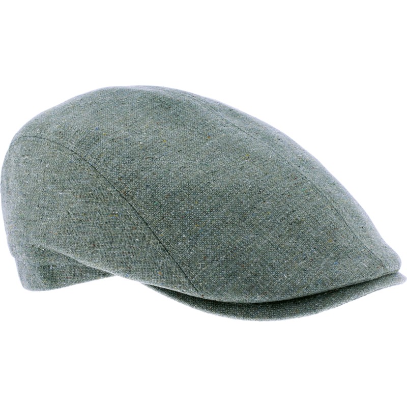 Plain silk flat cap