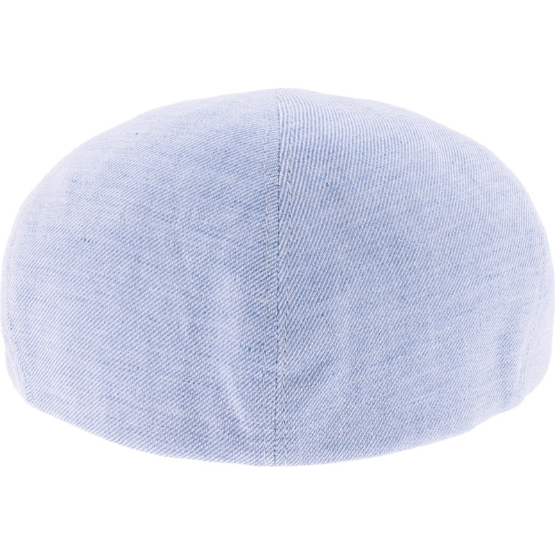 Plain flat cap with 6 panels and button.