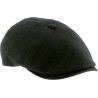 Plain flat cap with 6 panels and button.