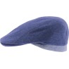 Two-tone flat cap.