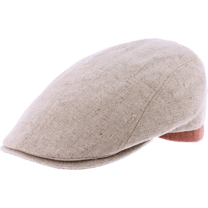 Two-tone flat cap.