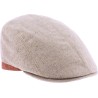 Two-tone flat cap.