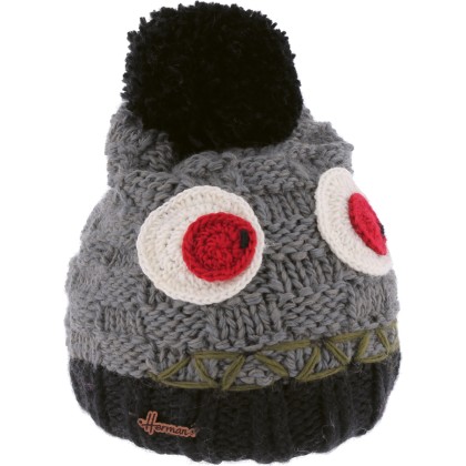 bonnet enfant pompon et yeux monstre