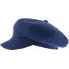 Plain women's newsboy cap, with elastic at the back.