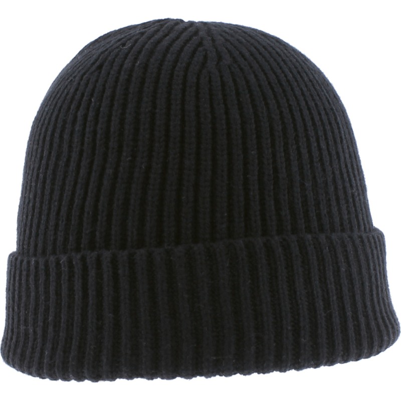 Plain short men's beanie with cuffs