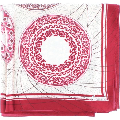 foulard femme imprimé aspect soie