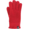 gant femme rouge en maille et plush doux