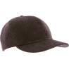 Plain velvet baseball cap with ear flaps and plush interior