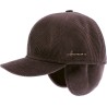 Casquette baseball en velours uni avec rabats oreilles et intérieur pl