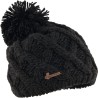 Bonnet enfant tricot losanges uni + pompon