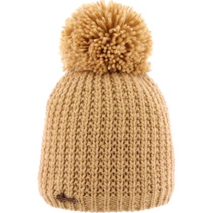 bonnet pompon beige