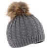 bonnet femme pompon fausse fourrure