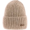 Plain chunky knit adult beanie with cuff