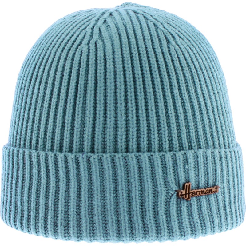 Plain short men's beanie with cuffs