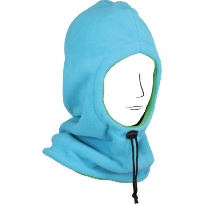 Cagoule enfant polar reversible bicolore + lien de serrage