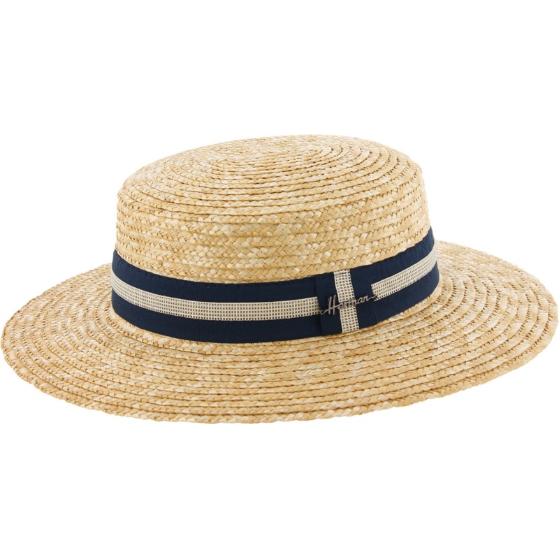 Chapeau canotier en paille