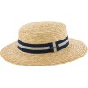 Chapeau canotier en paille