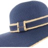 chapeau femme été chic bleu marine