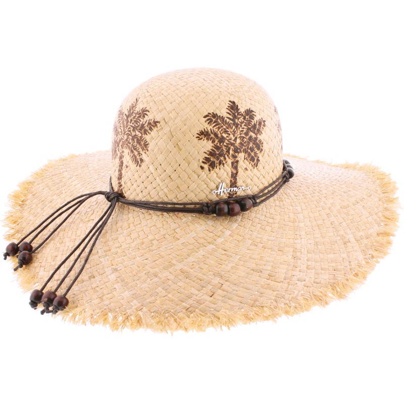 chapeau femme boheme en paille raphia